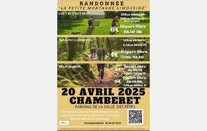 Randonnée &quot;La petite montagne Limousine &quot; - CHAMBERET - Dimanche 20 Avril 2025
